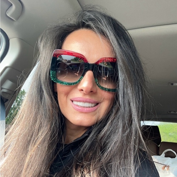 Gucci Accessories - ‼️SOLD ‼️- Gucci Red and Green Designer Sunglasses